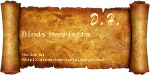 Dinda Henrietta névjegykártya