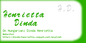 henrietta dinda business card